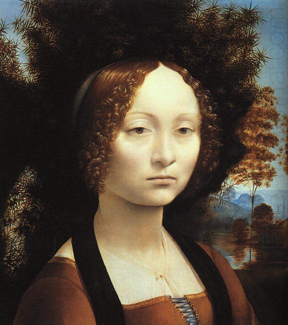  Leonardo  Da Vinci Portrait of Ginerva de'Benci-u china oil painting image